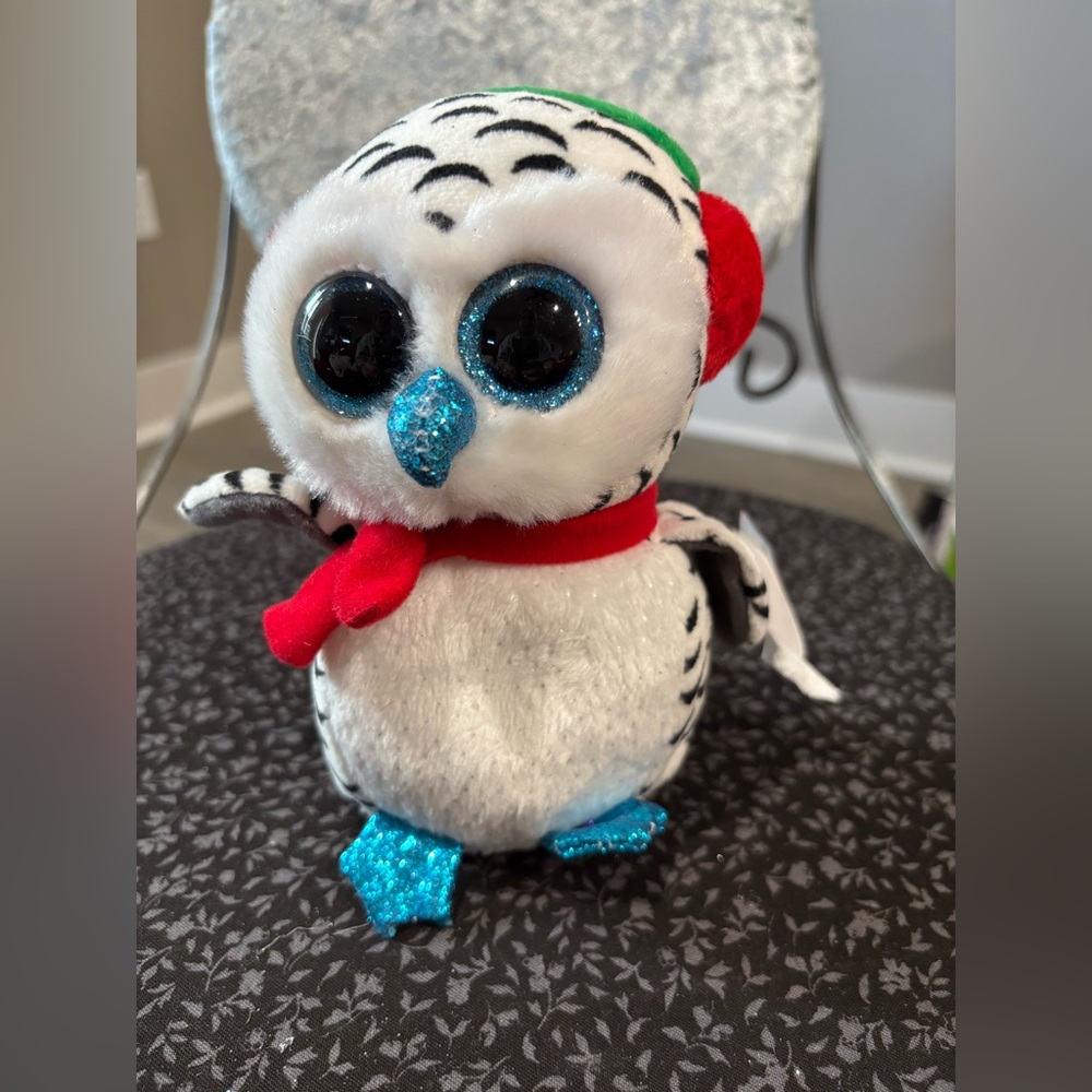 Ty Plush Christmas Owl